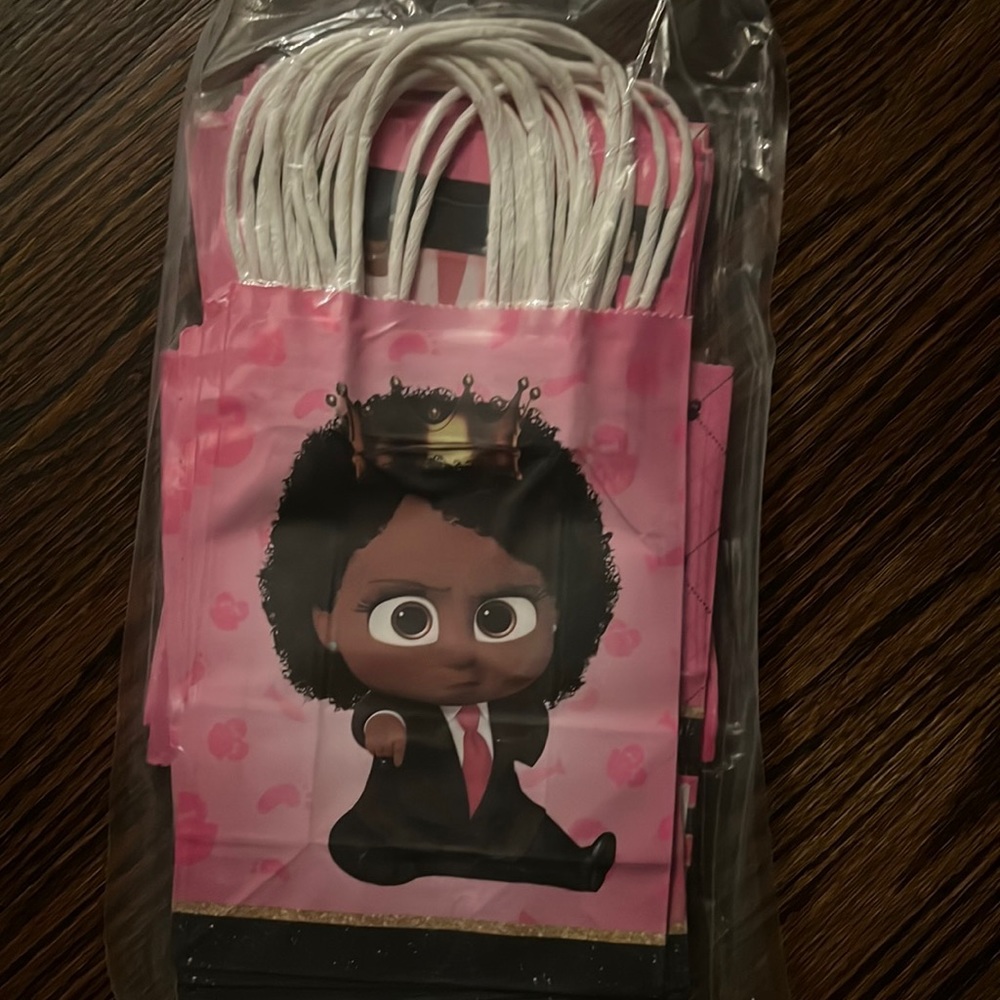 32 Boss Baby Girl Birthday Party Favor Bags Pink